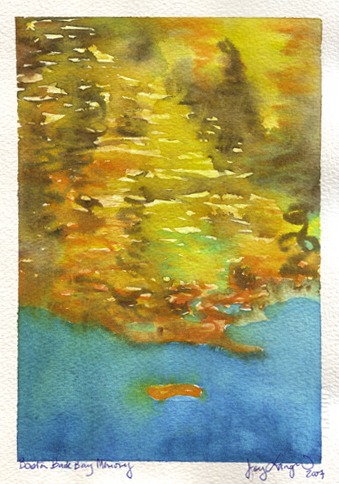 Boston Back Bay, watercolor