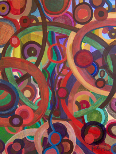 Intertwining Circles, painting